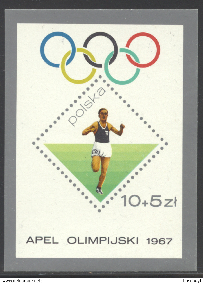 Poland, 1967, Olympic Games, Sports, Running, MNH, Michel Block 40 - Neufs