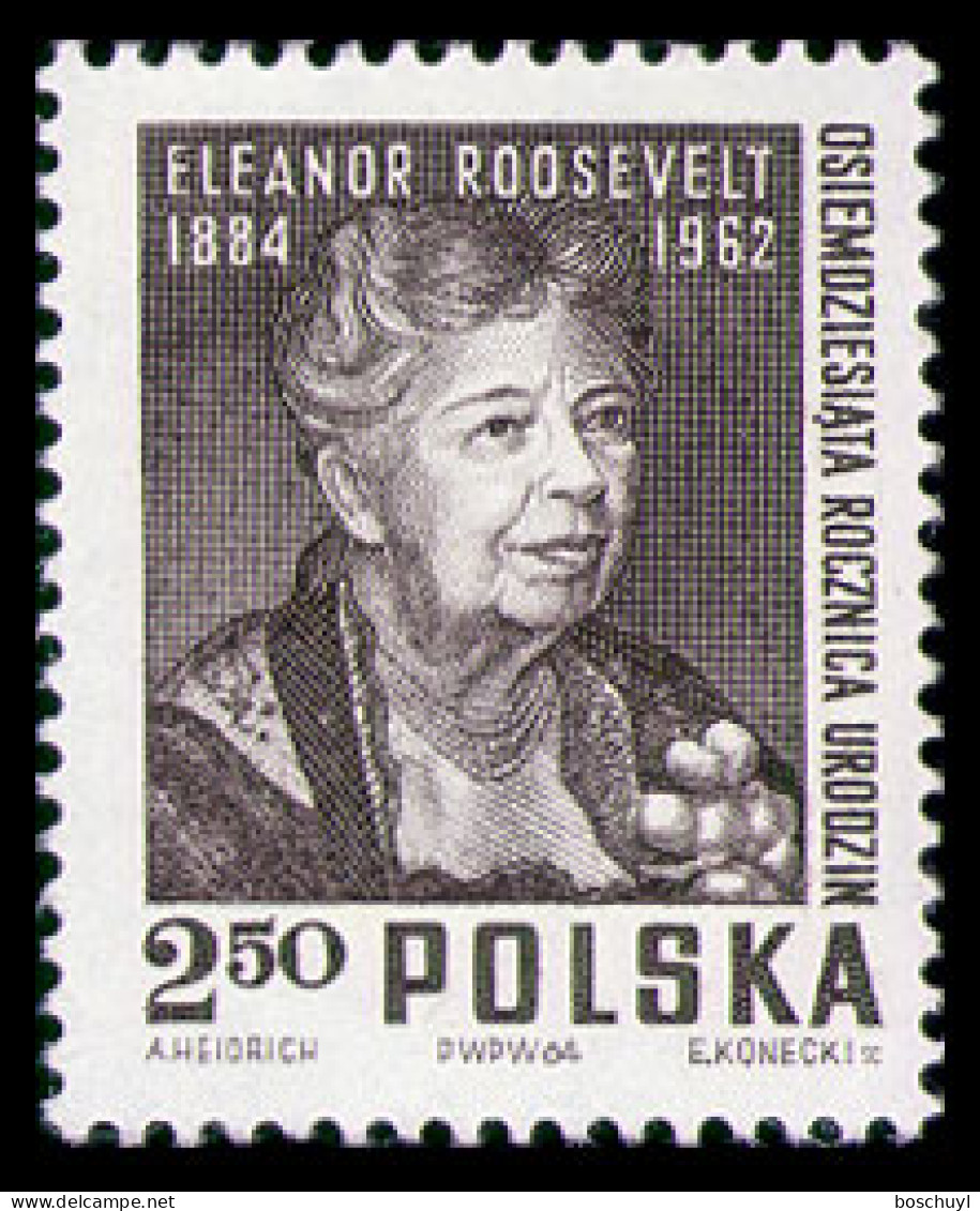 Poland, 1964, Eleanor Roosevelt, Human Rights, MNH, Michel 1532 - Neufs