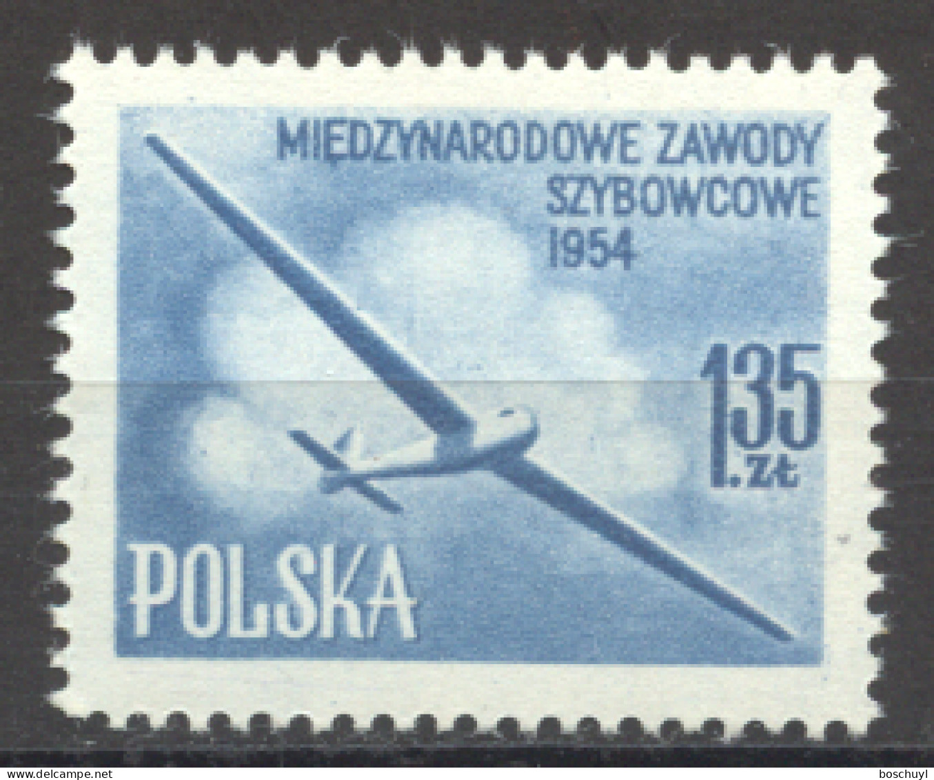 Poland, 1954, Gliding Championships, Sports, MNH, Michel 854C - Unused Stamps