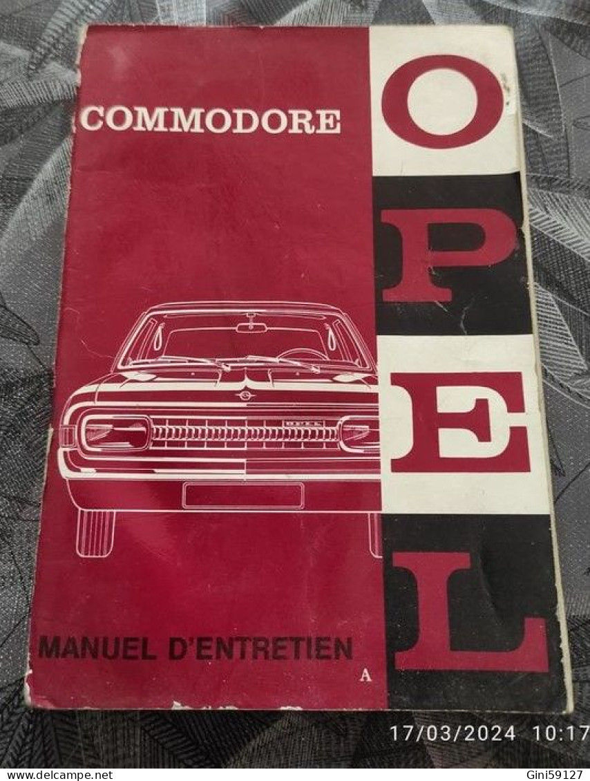 Manuel D Entretien Opel Commodore - Cars