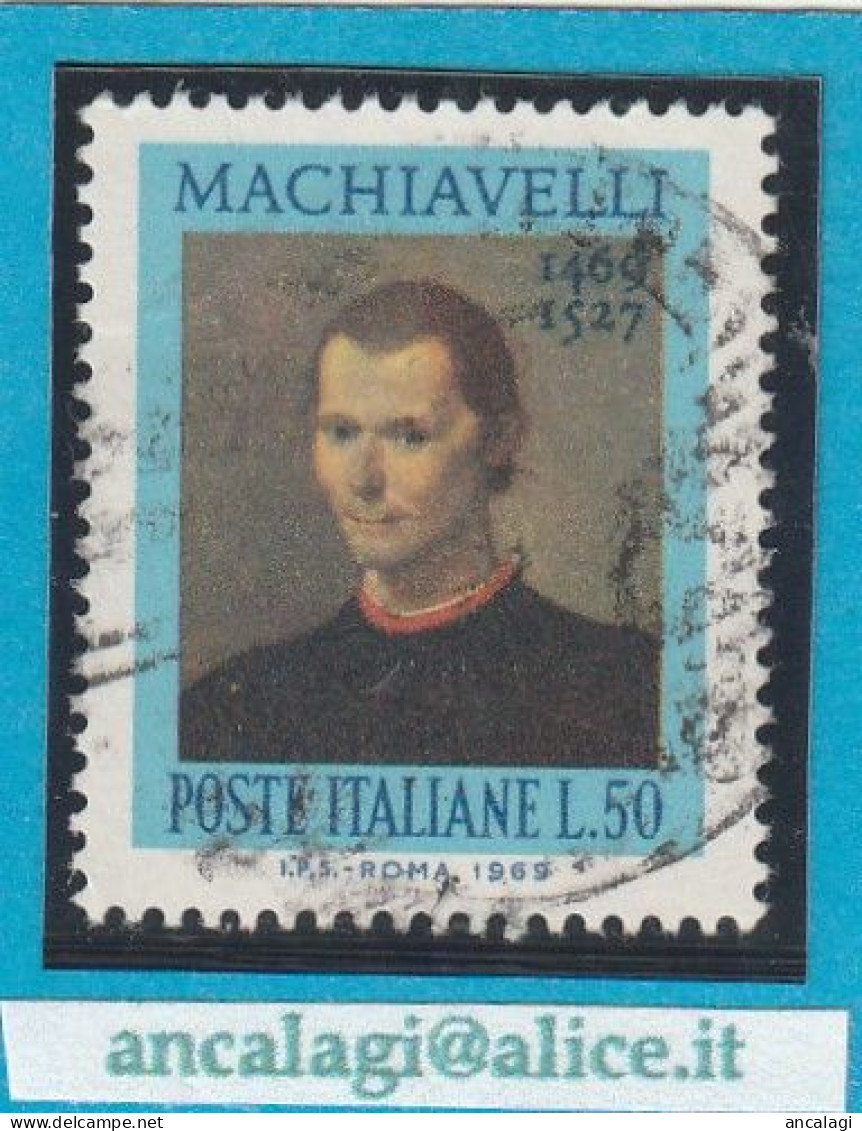 USATI ITALIA 1969 - Ref.0249B "MACCHIAVELLI" 1 Val. - - 1961-70: Afgestempeld