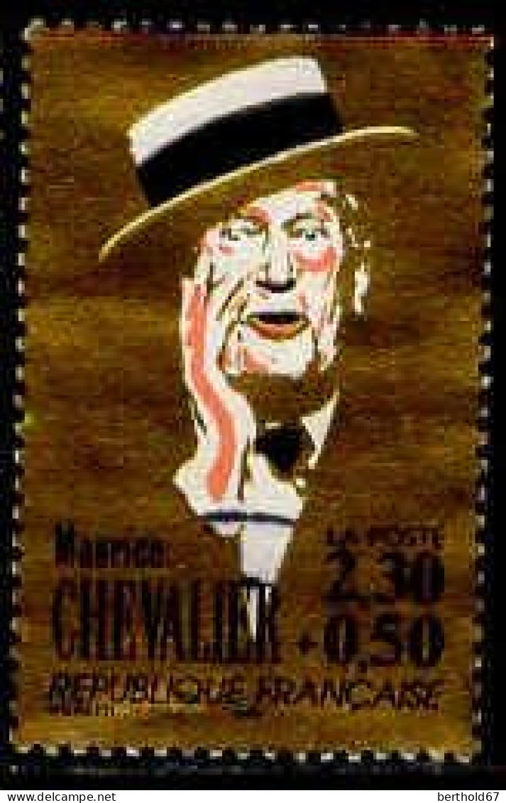 France Poste Obl Yv:2650 Mi:2784 Maurice Chevalier Chanteur (Lign.Ondulées) (Thème) - Sänger