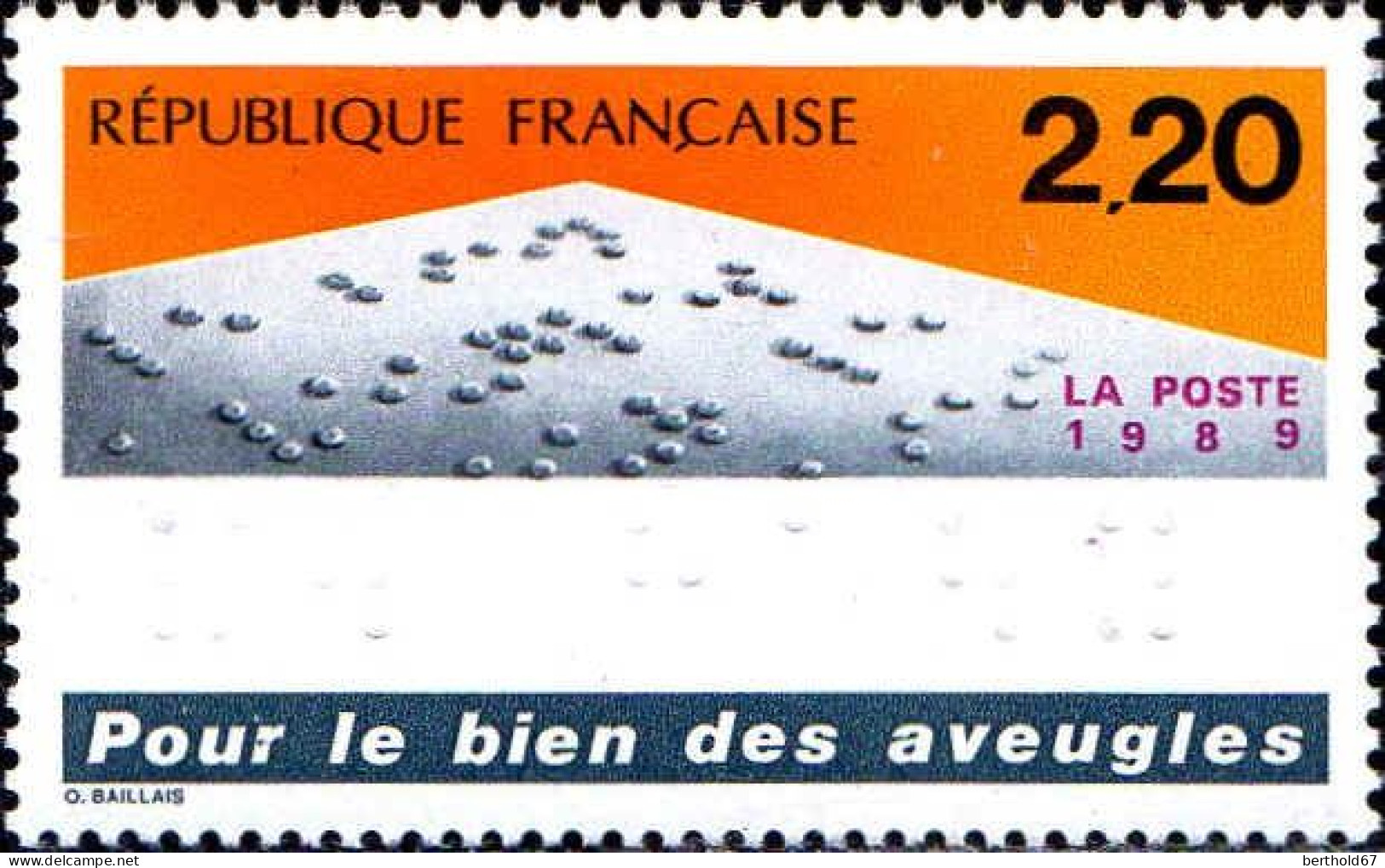 France Poste N** Yv:2562 Mi:2698 Pour Le Bien Des Aveugles (Thème) - Behinderungen