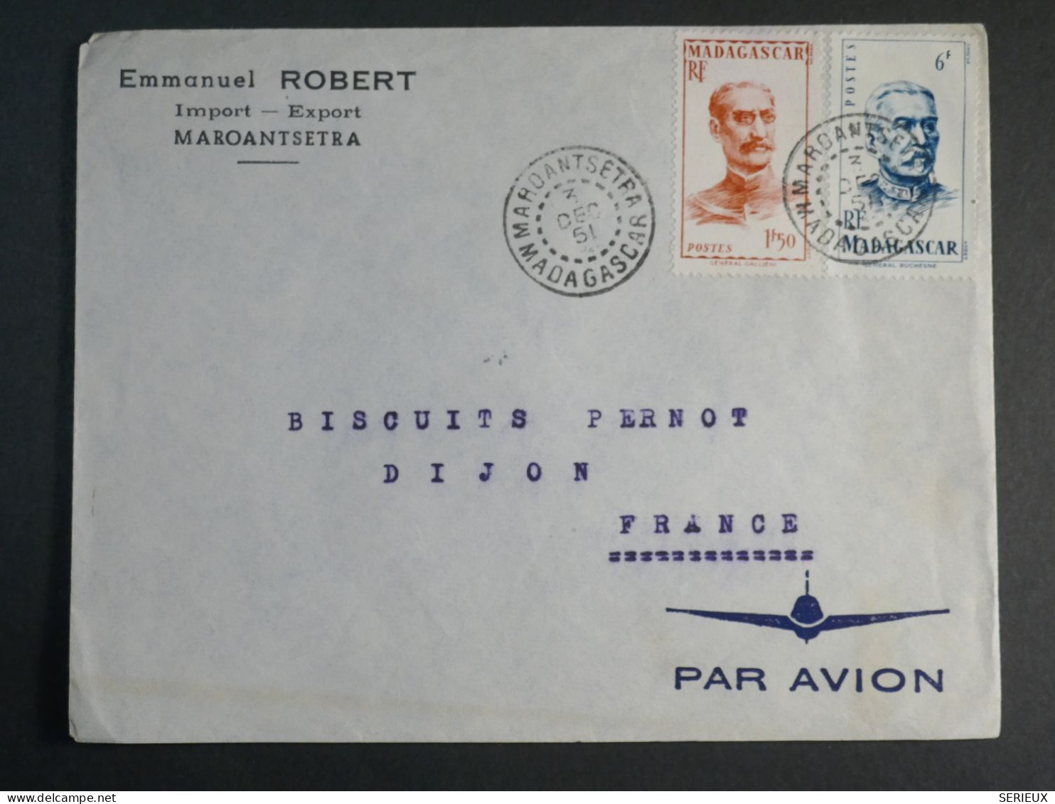 DM 8  MADAGASCAR    LETTRE   RECO  1939 PETIT BUREAU  MAROENTSETRA FRANCE   ++AFF. INTERESSANT+++ - Lettres & Documents