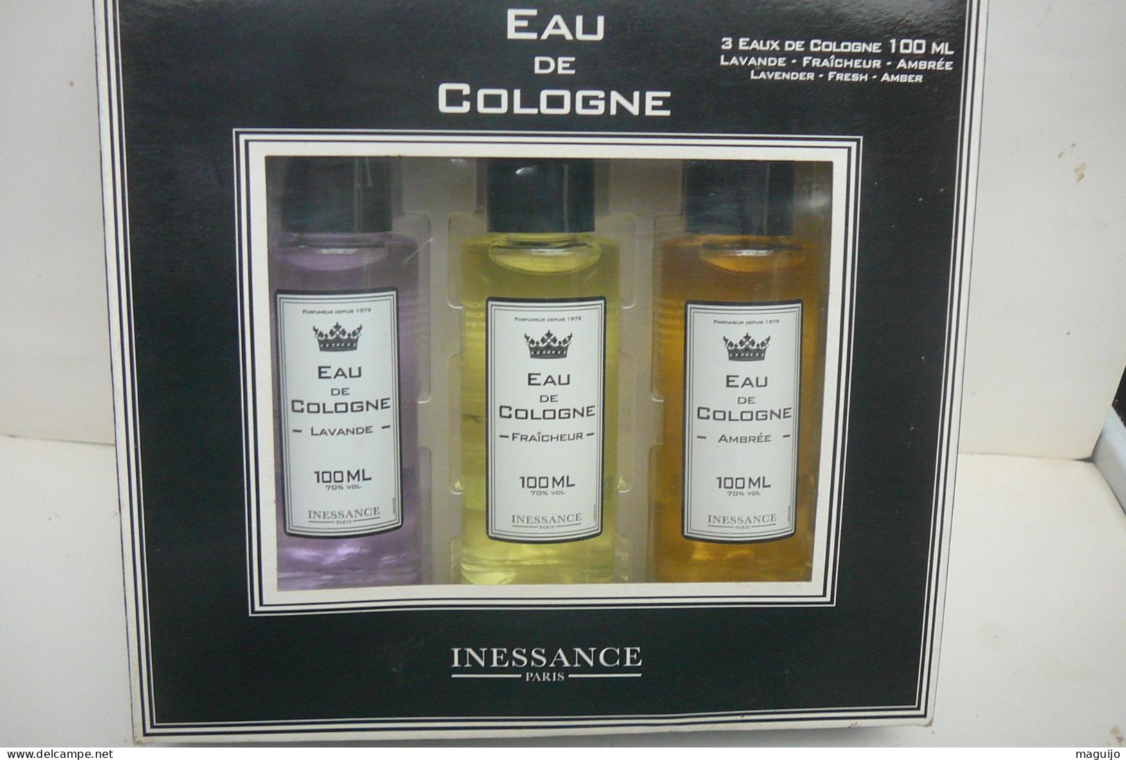 INESSANCE :COFFRET 3 EDC 100 ML  /// PAS NEUF MAIS BON ETAT  GENERAL //MANGOPAY OBLIGATOIRE /// LIRE ET VOIR !! - Miniaturen Damendüfte (ohne Verpackung)