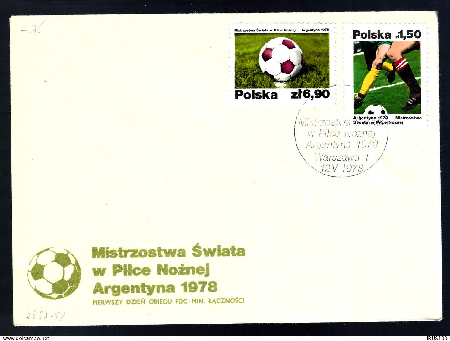 LETTRE DE LA POLOGNE - THÈME FOOTBALL - ARGENTINE 1978 -  - 1978 – Argentina