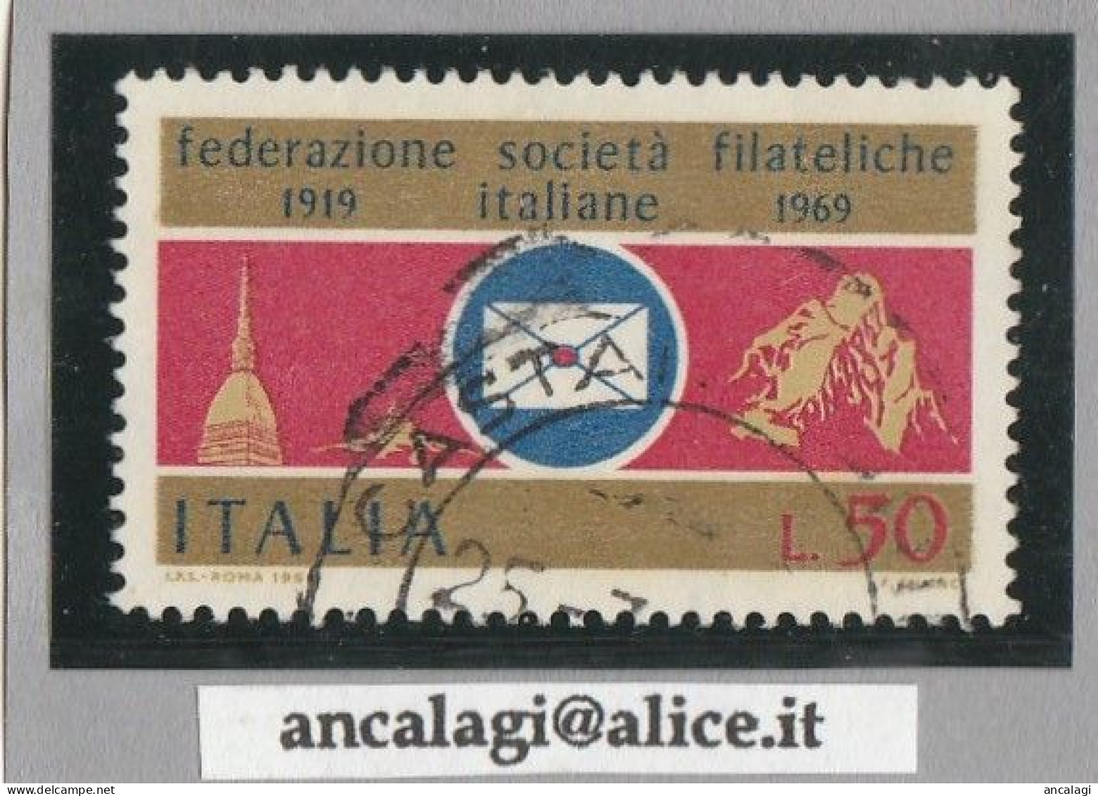 USATI ITALIA 1969 - Ref.0250 "SOCIETA' FILATELICHE" 1 Val. - - 1961-70: Used