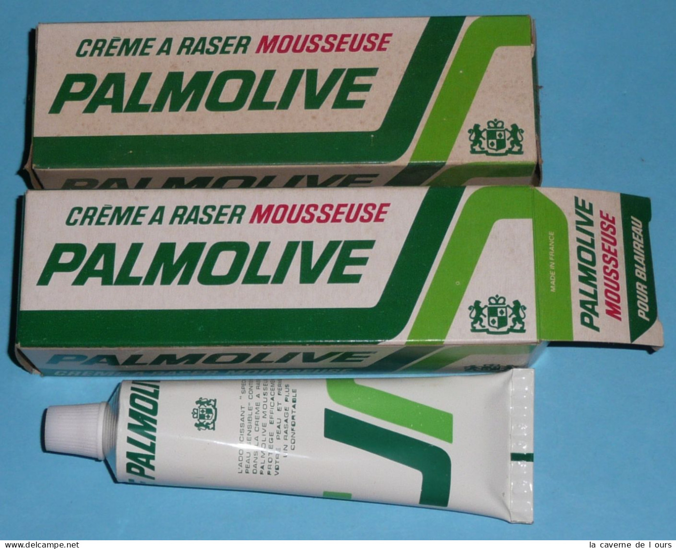 Rare Lot De 3 Anciennes Boites/tubes De Crème Mousse à Raser PALMOLIVE Vintage - Produits De Beauté