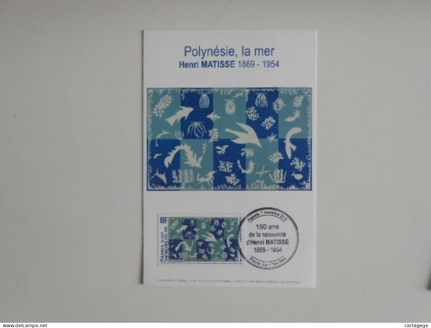 POLYNESIE CM YT 11232 LA MER, HENRI MATISSE - Maximum Cards