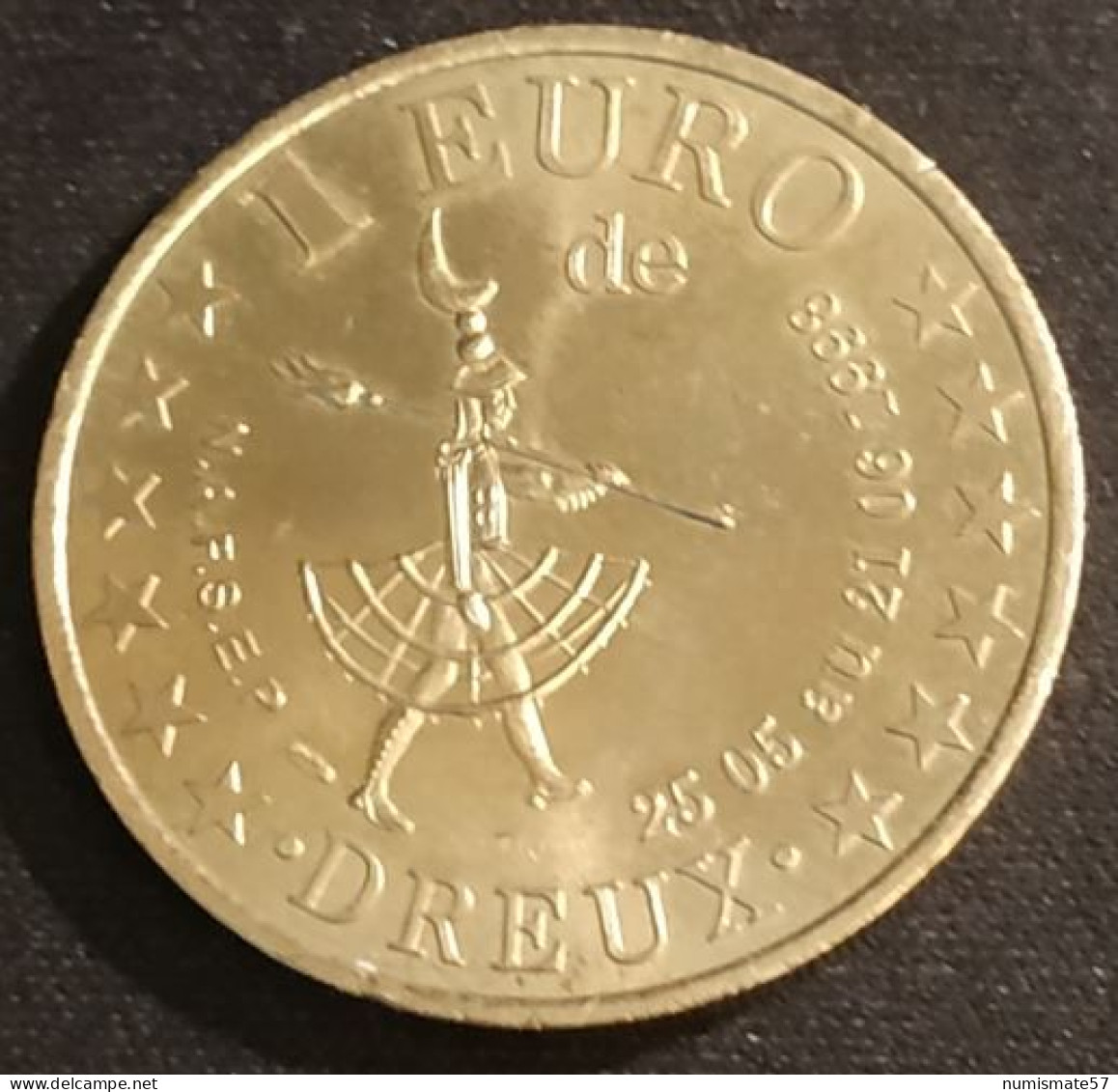 Pas Courant - FRANCE - DREUX - 1 EURO 1998 - Le Beffroi - ( 15000 Ex. ) - Euros Des Villes