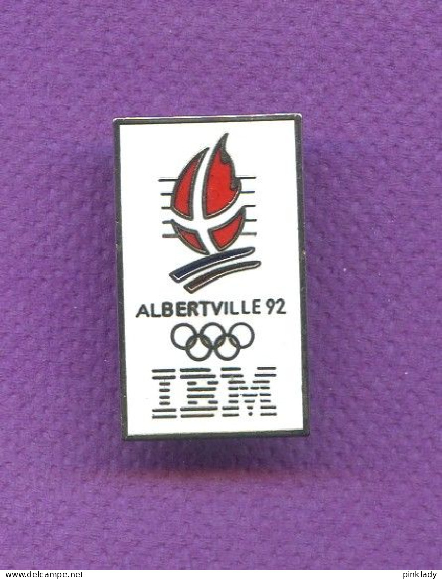 Rare Pins Ibm Jeux Olympiques Albertville 1992 Egf Base Argenté Q857 - Olympische Spelen