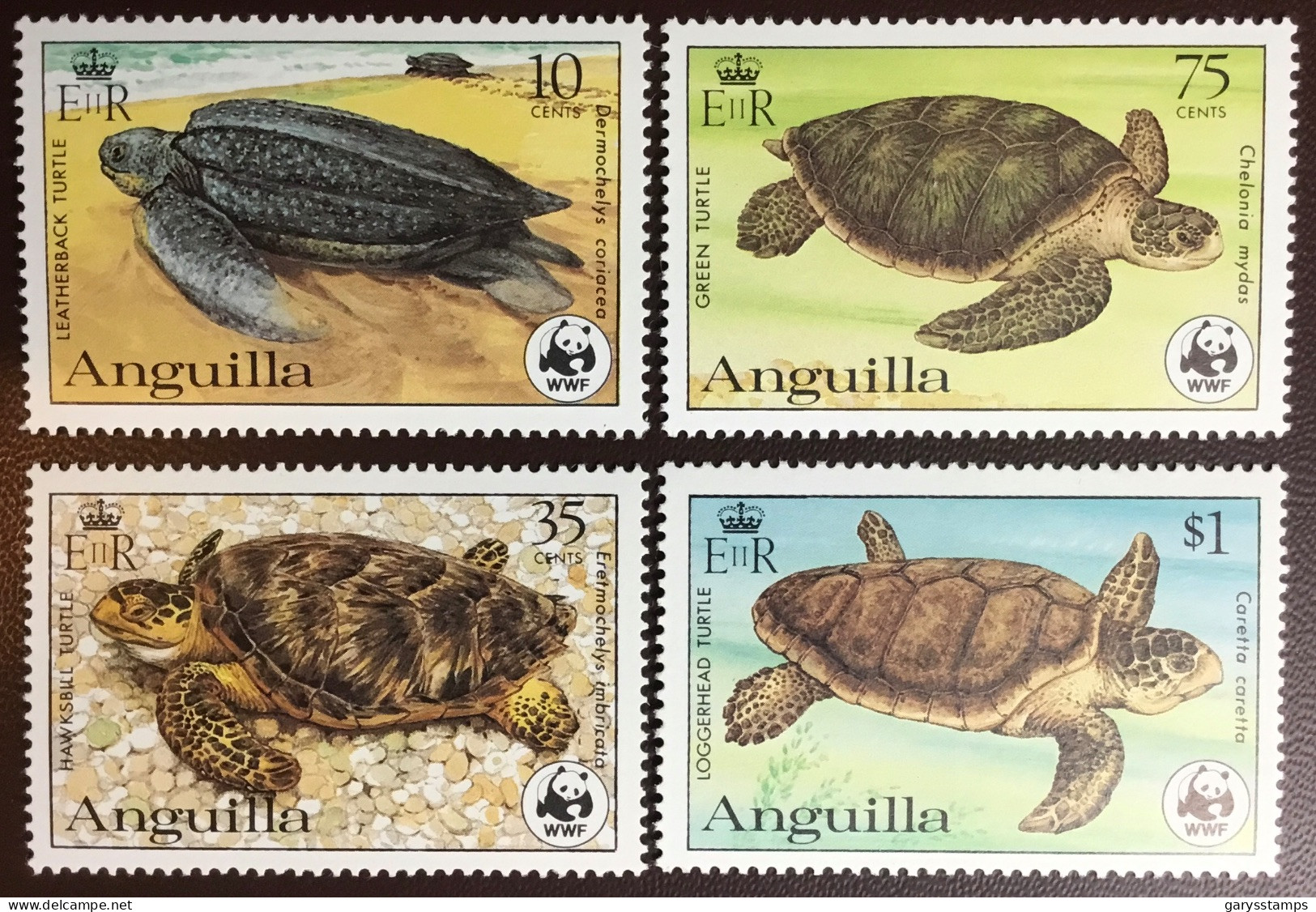 Anguilla 1985 WWF Turtles Perf 13.5 MNH - Schildpadden