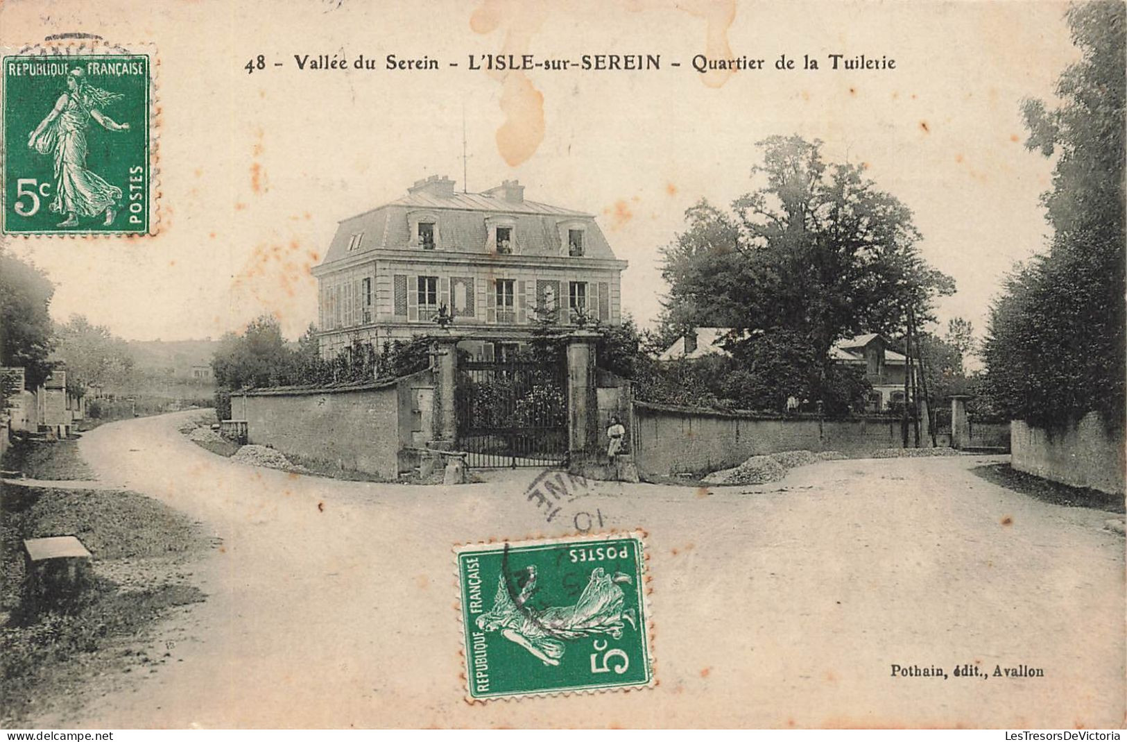FRANCE - L'Isle Sur Serein - Vallée Du Serein - Quartier De La Tuilerie - Carte Postale Ancienne - L'Isle Sur Serein