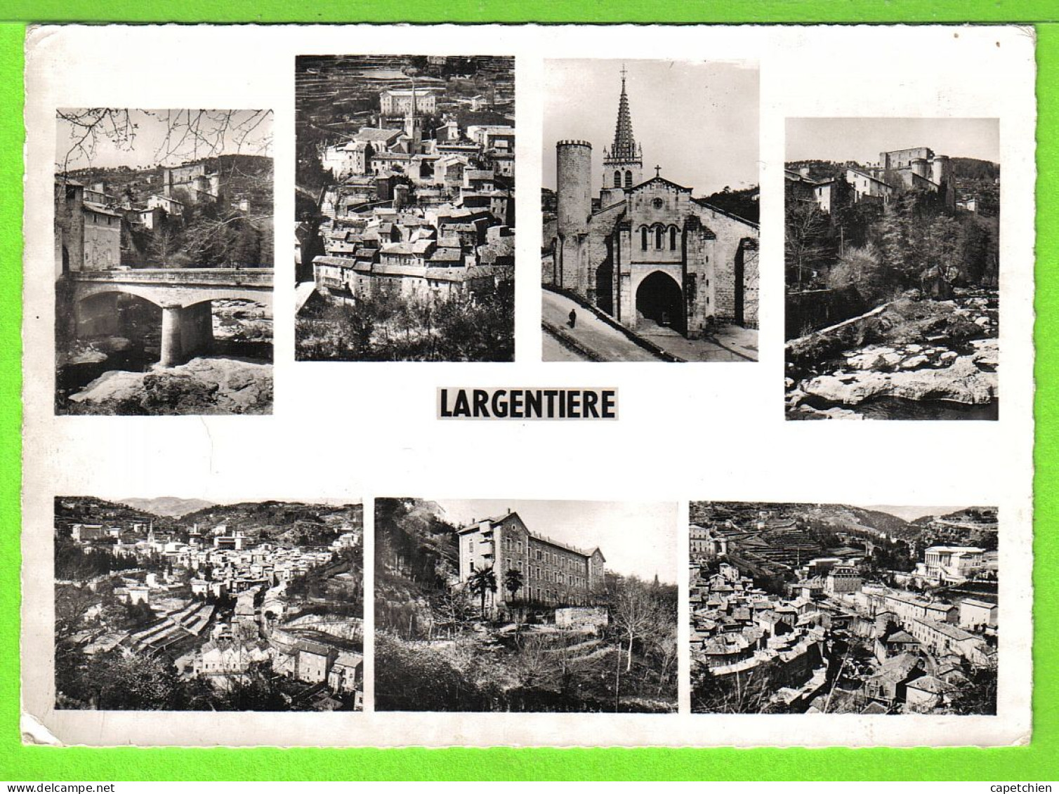 LARGENTIERE - MULTIVUES - Carte écrite En 1958 - Largentiere