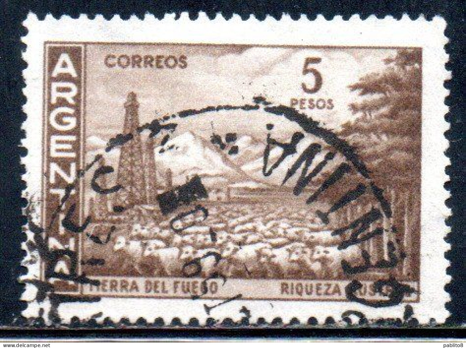 ARGENTINA 1959 1970 TIERRA DEL FUEGO 5p USED USADO OBLITERE' - Gebraucht