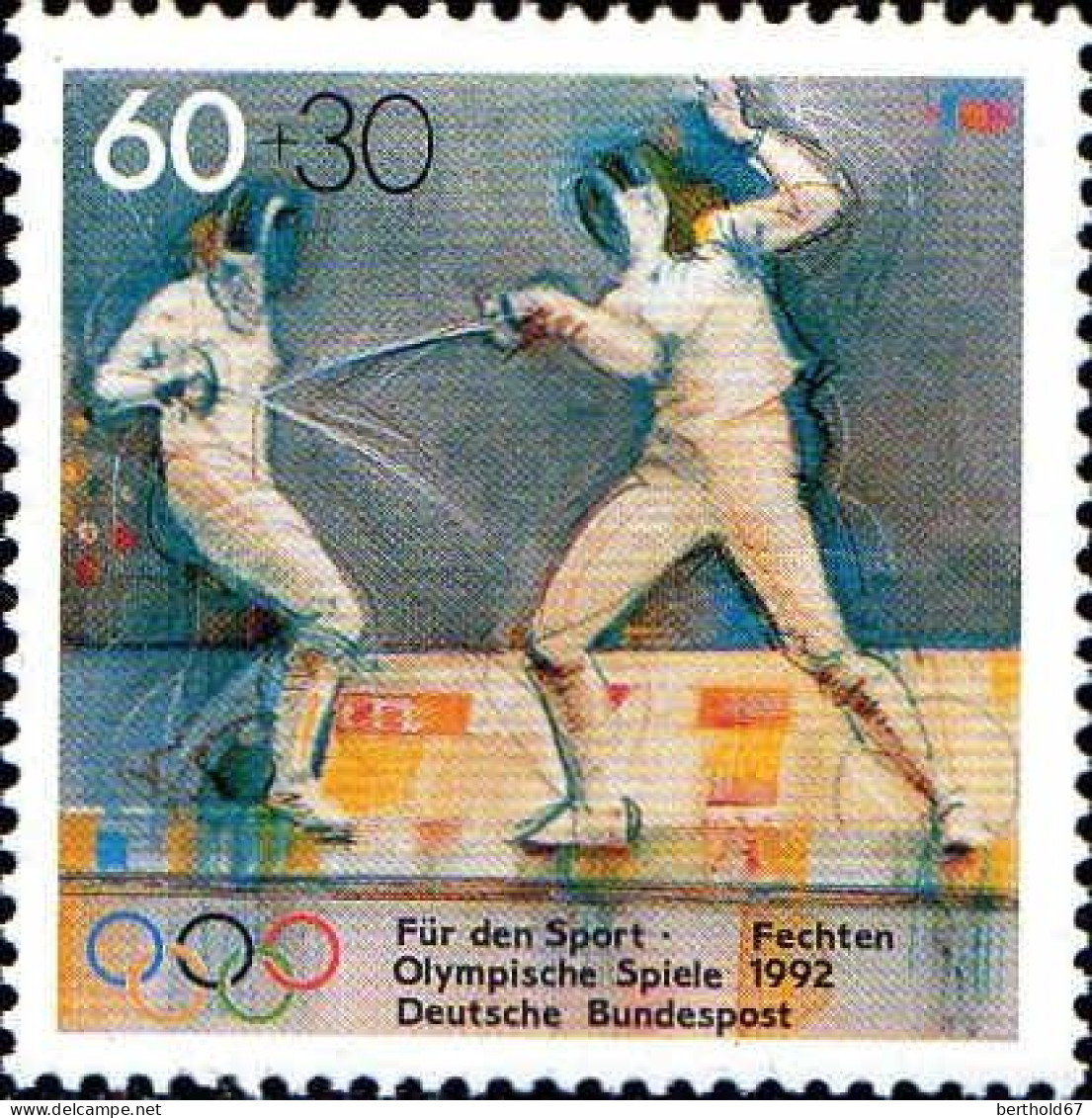 RFA Poste N** Yv:1419 Mi:1592 Für Den Sport Olympische Spiele Fechten (Thème) - Fencing