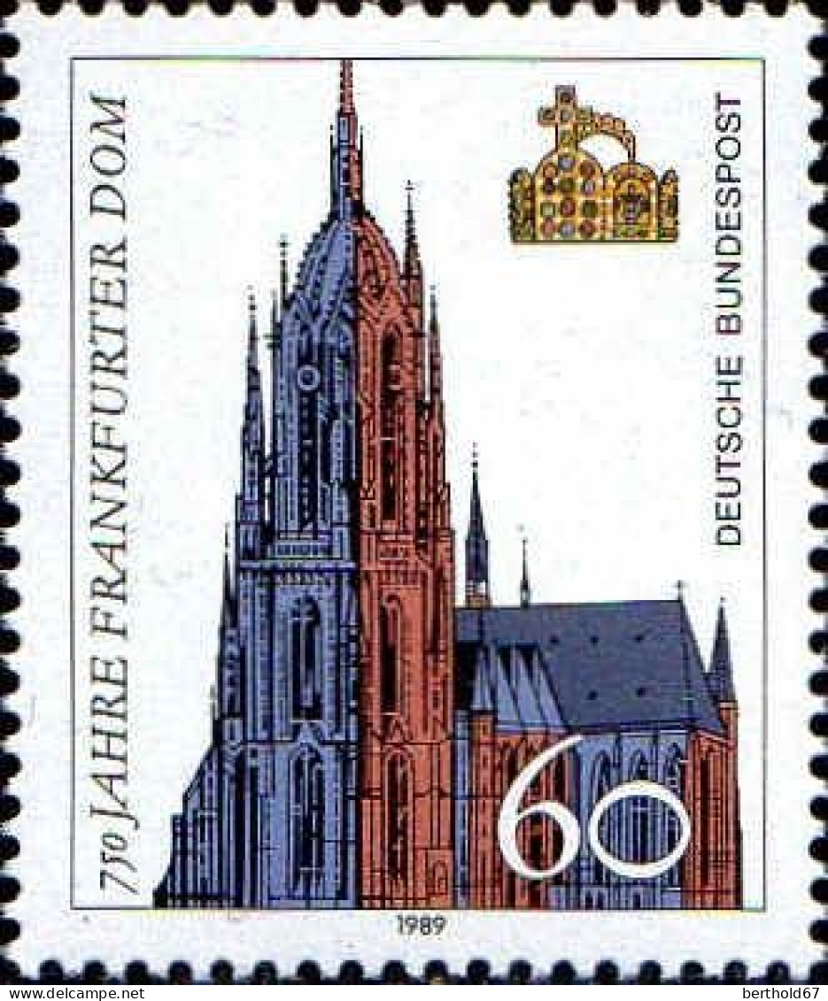 RFA Poste N** Yv:1266 Mi:1434 Frankfurter Dom (Thème) - Kirchen U. Kathedralen