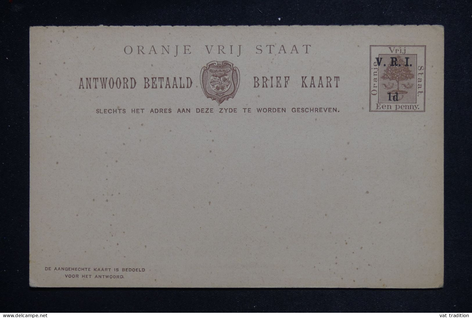 ORANGE - Entier Postal Type  Surchargé + Réponse, Non Circulé - L 151145 - Oranje Vrijstaat (1868-1909)