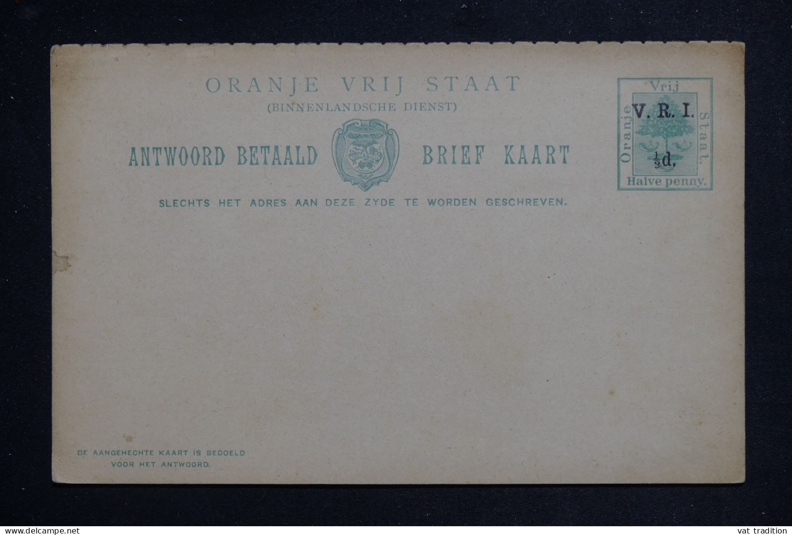 ORANGE - Entier Postal Type  Surchargé + Réponse, Non Circulé - L 151146 - Stato Libero Dell'Orange (1868-1909)