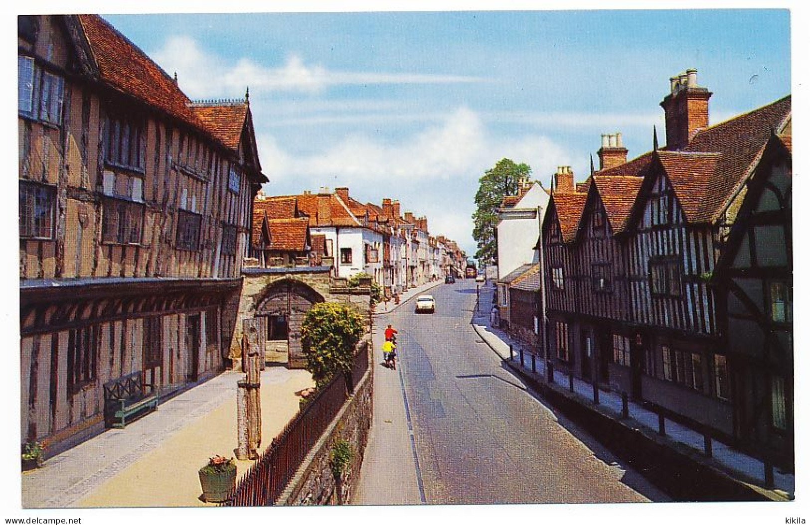 CPSM Dentelée 9 X 14 Grande Bretagne Angleterre (112) WARWICK High Street  La Grande Rue Maisons à Colombages - Warwick