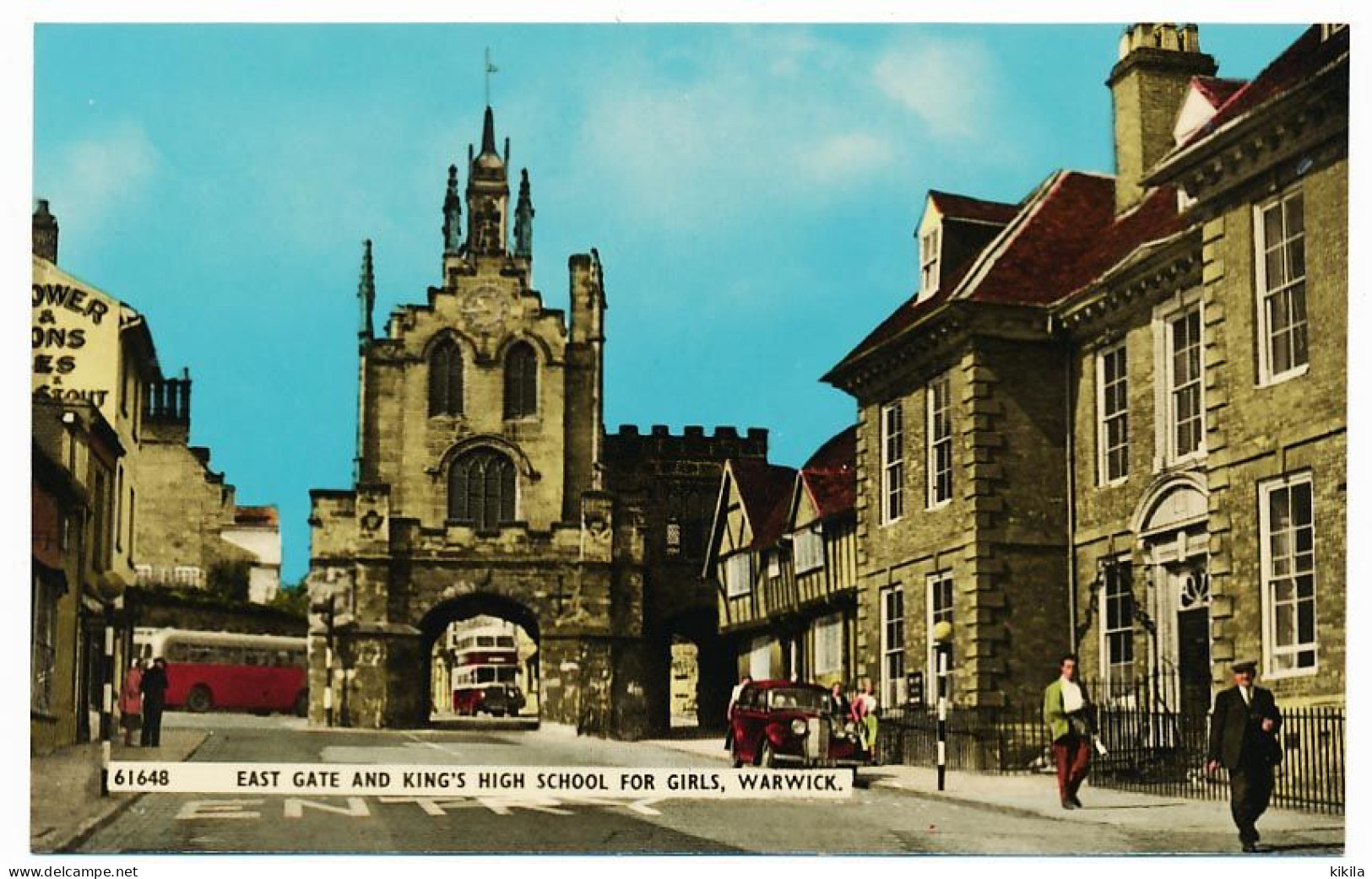 CPSM Dentelée 9 X 14 Grande Bretagne Angleterre (110) WARWICK East Gate And King's High School For Girls Porte De L'Est* - Warwick