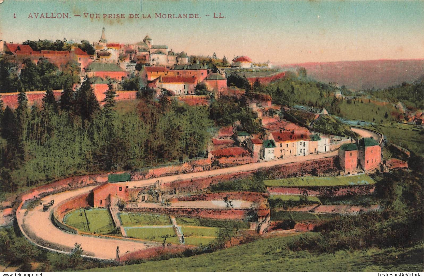 FRANCE - Avallon - Vue Prise De La Morlande - L L - Vue Sur La Ville - Route - Maisons - Carte Postale Ancienne - Avallon