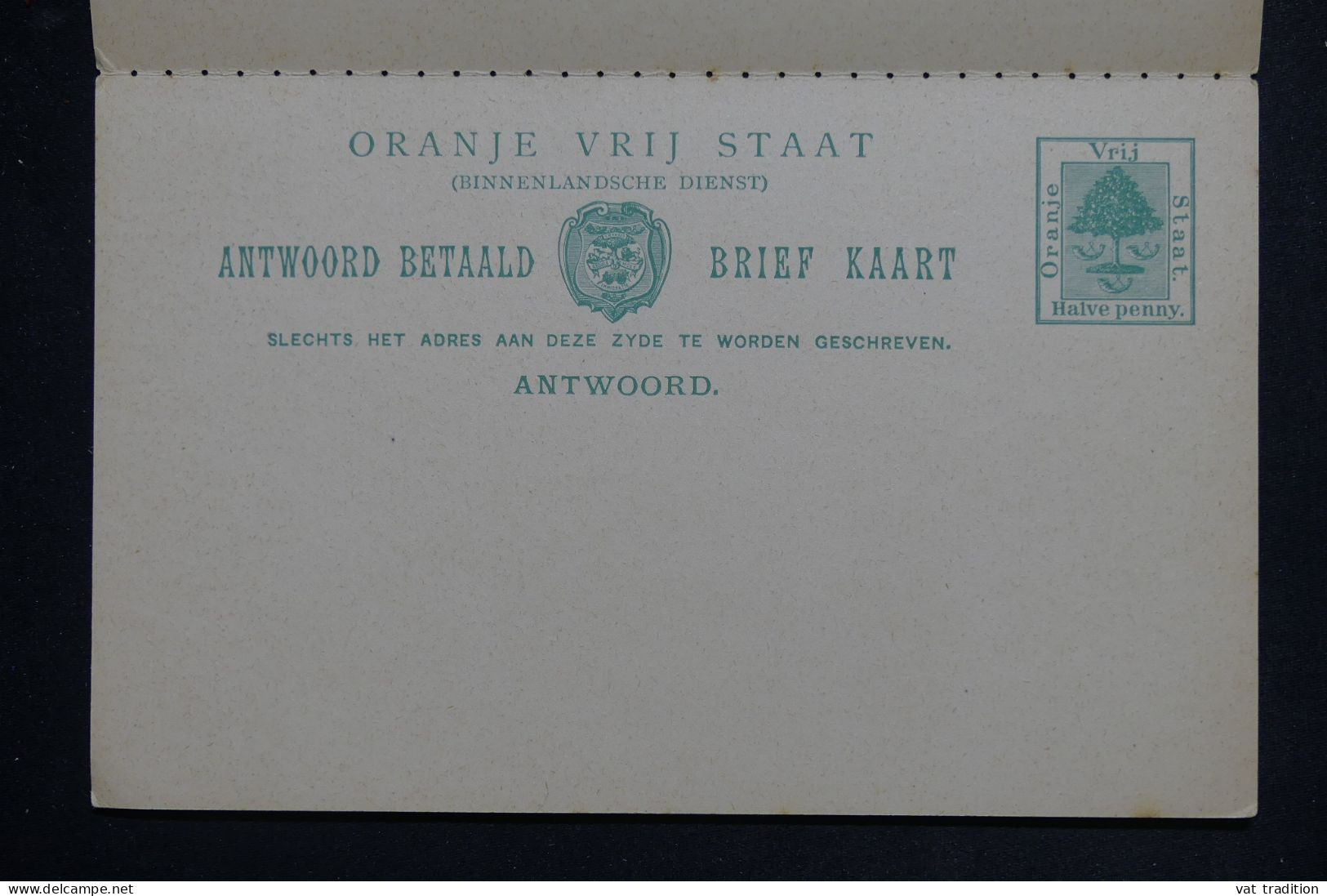 ORANGE - Entier Postal + Réponse, Non Circulé - L 151151 - Oranje-Freistaat (1868-1909)