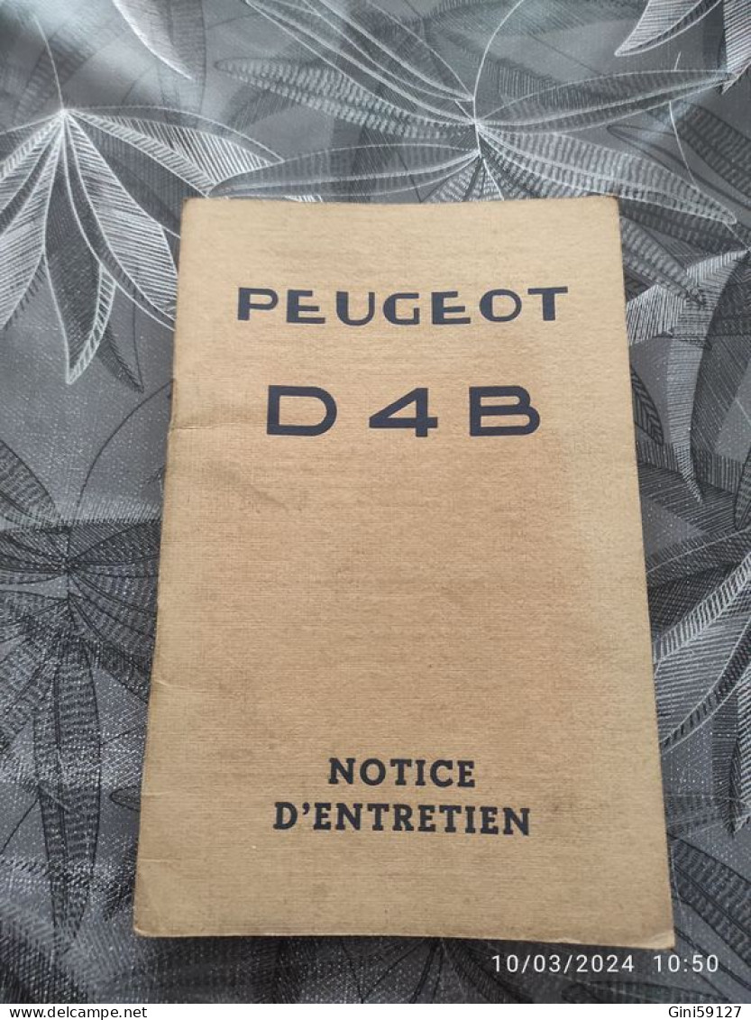 Revue Technique Peugeot D4B - Automobili