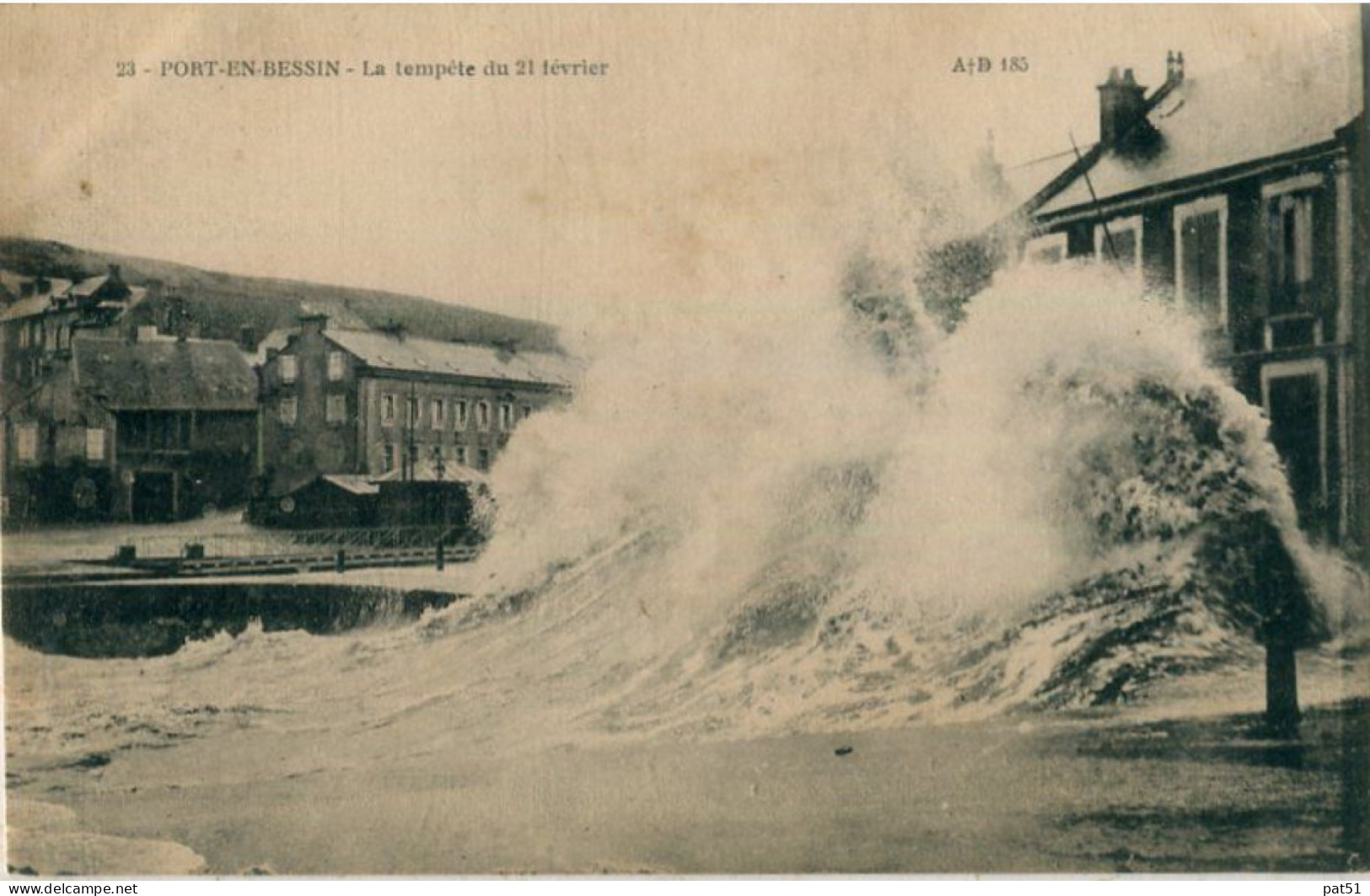 14 - Port En Bessin : La Tempête Du 21 Février - Port-en-Bessin-Huppain
