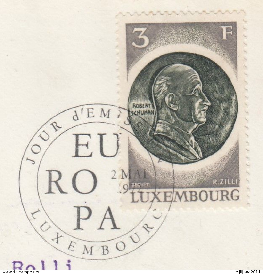 ⁕ LUXEMBOURG 1972 ⁕ Robert Schuman Mi 849 On Cover EUROPA ⁕ FDC Cover - Brieven En Documenten