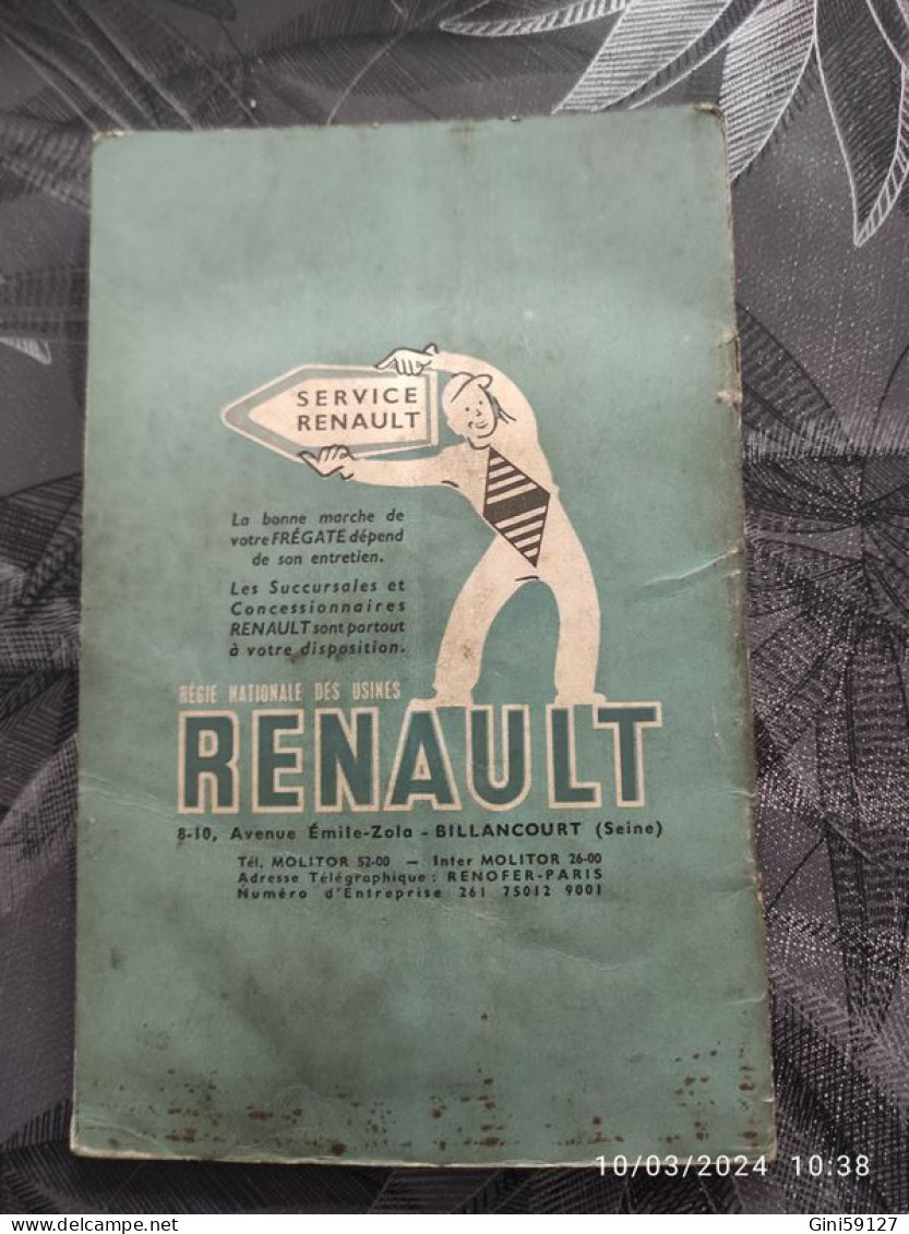 Notice Renault Frégate 1953 - Voitures