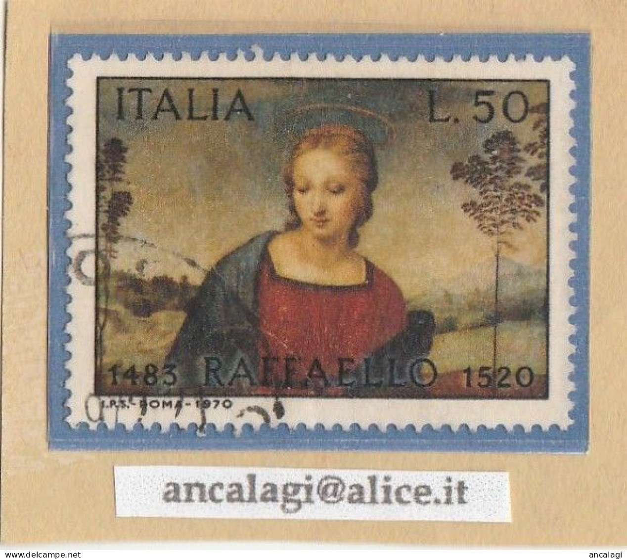 USATI ITALIA 1970 - Ref.0254A "RAFFAELLO SANZIO" 1 Val. - - 1961-70: Afgestempeld