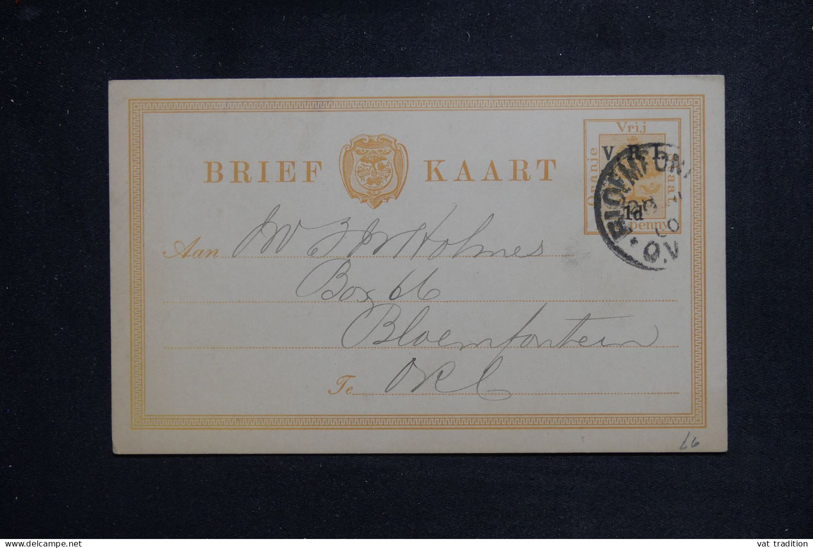 ORANGE - Entier Postal Pour Bloemfontein En 1900 - L 151157 - Orange Free State (1868-1909)