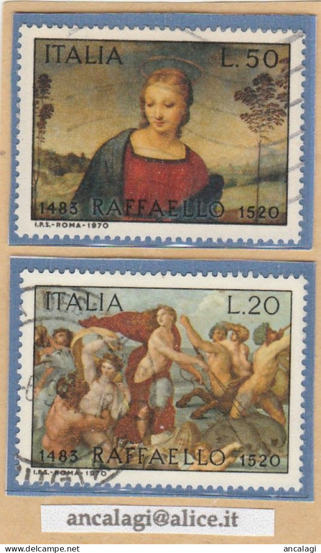USATI ITALIA 1970 - Ref.0254B "RAFFAELLO SANZIO" Serie Di 2 Val. - - 1961-70: Oblitérés