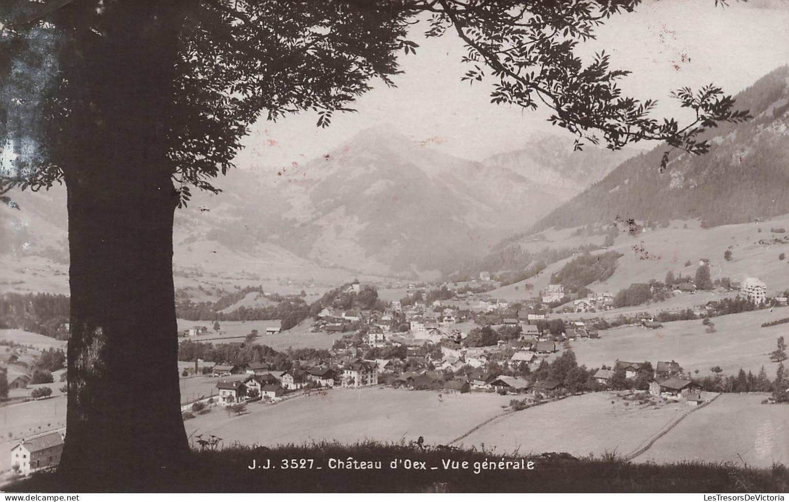 SUISSE - JJ 3527 - Château D'Oex - Vue Générale - Vue Sur La Ville - Vue Au Loin - Carte Postale Ancienne - Château-d'Œx