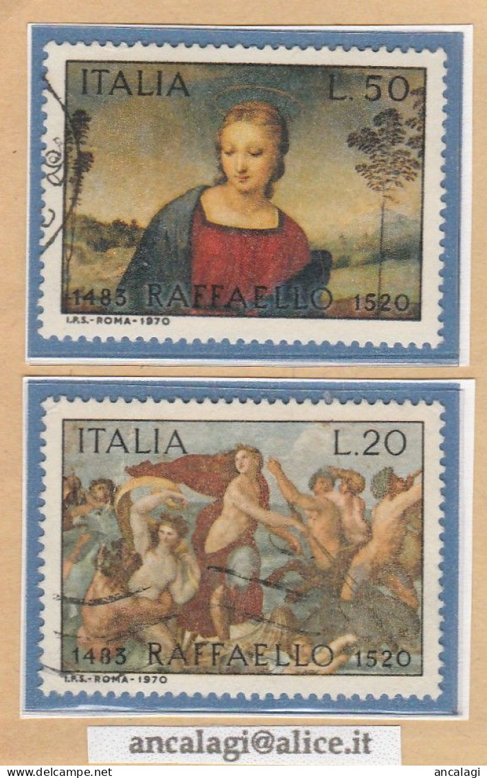 USATI ITALIA 1970 - Ref.0254C "RAFFAELLO SANZIO" Serie Di 2 Val. - - 1961-70: Oblitérés