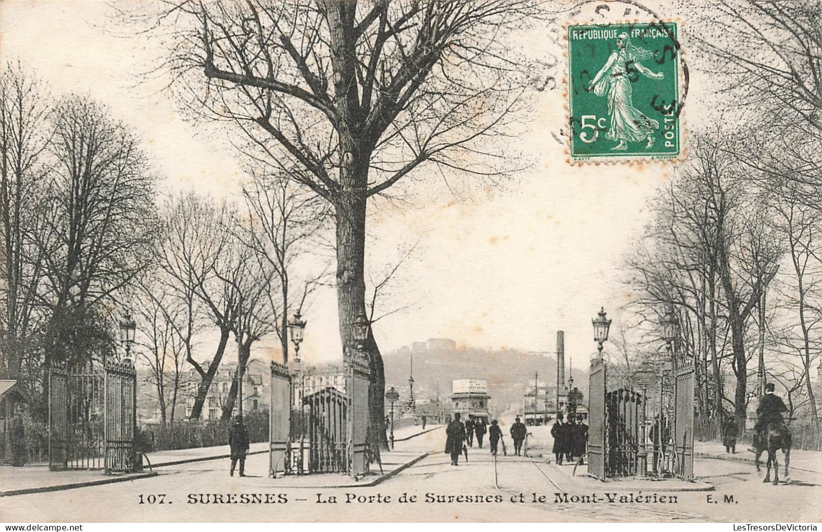 FRANCE - Suresnes - La Porte De Suresnes Et Le Mont Valérien - Animé - Carte Postale Ancienne - Suresnes