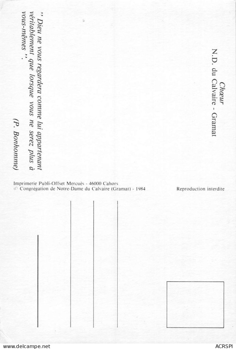 GRAMAT    Choeur De ND Du Calvaire     5   (scan Recto Verso)MH2933 - Gramat