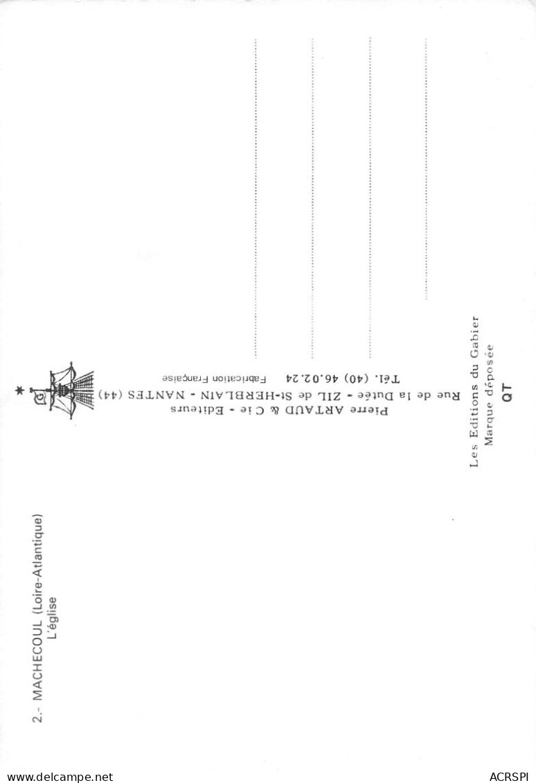 MACHECOUL    L'église    12  (scan Recto Verso)MH2931 - Machecoul