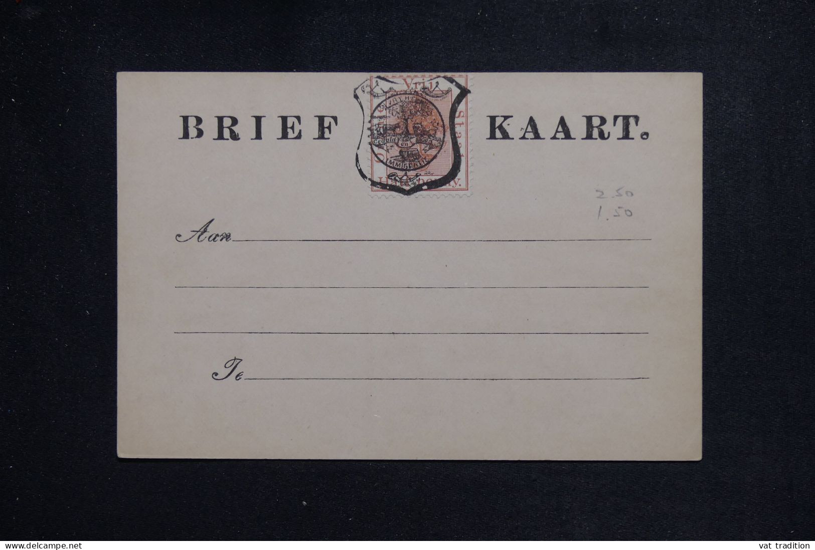 ORANGE - Carte Précurseur Non Circulé - L 151169 - Oranje-Freistaat (1868-1909)