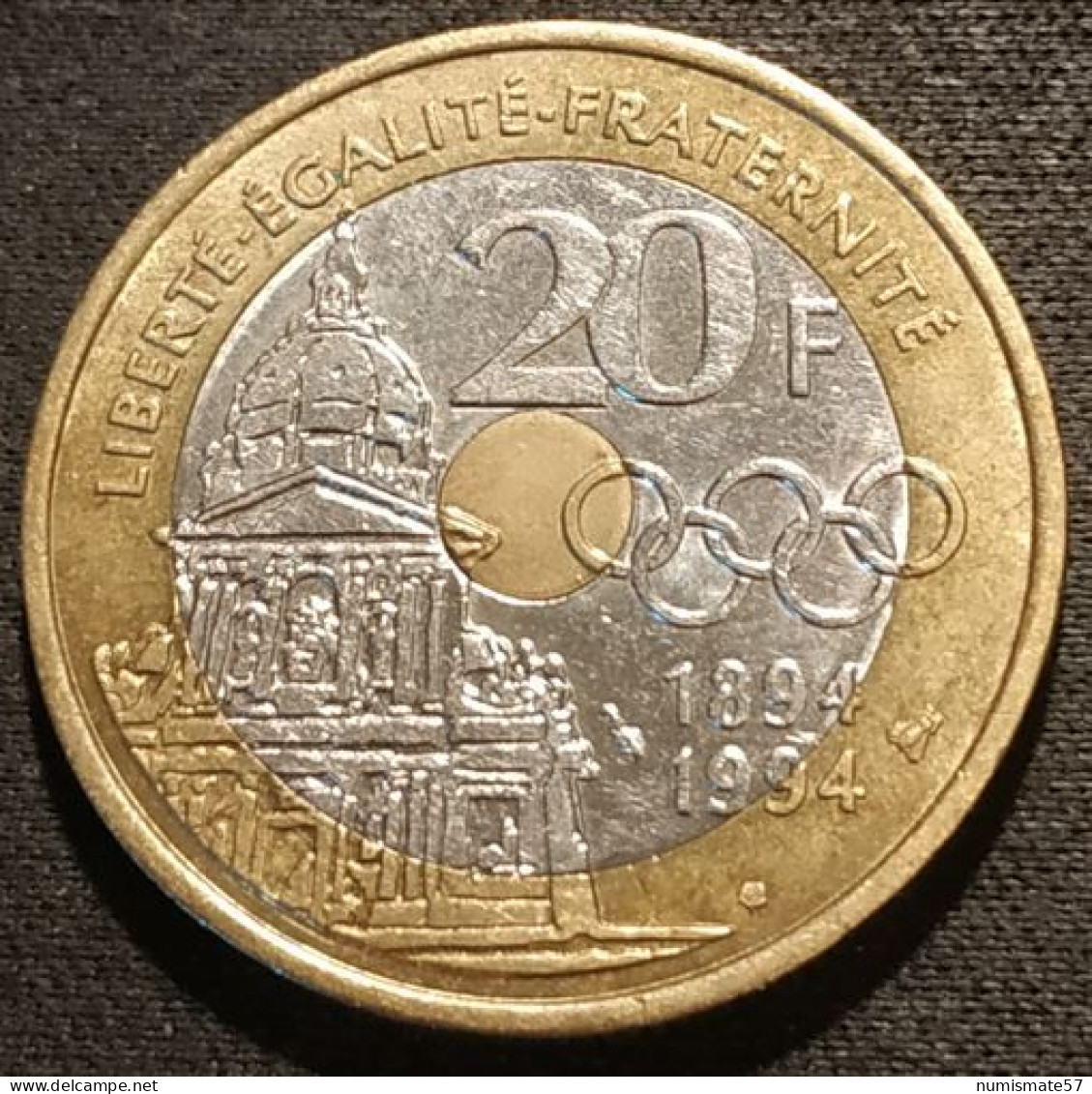 FRANCE - 20 FRANCS 1994 - Pierre De Coubertin - Gad 873 - KM 1036 - 20 Francs