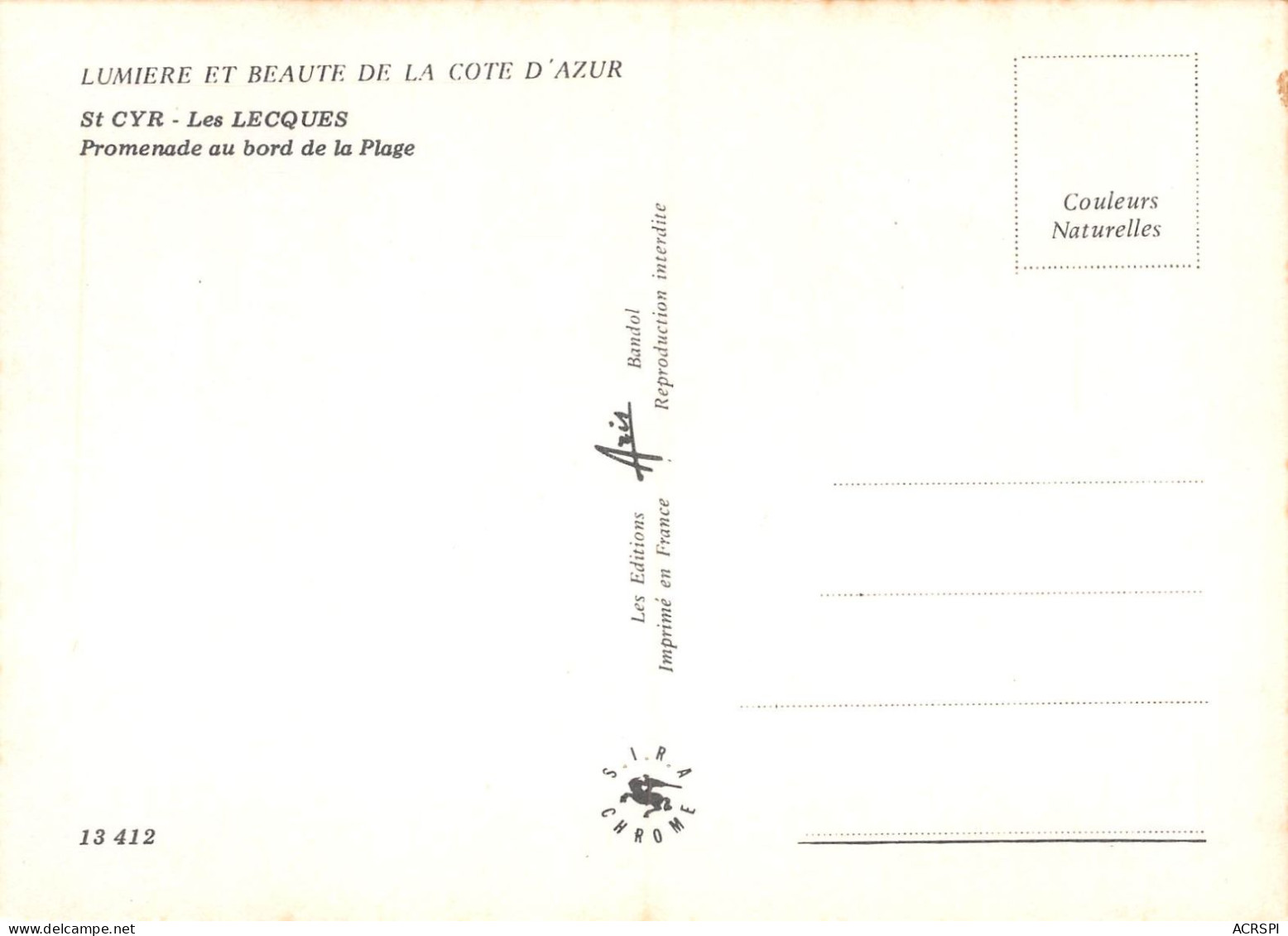ST CYR  LES LECQUES  Promenade Au Bord De La Plage     18 (scan Recto Verso)MH2987 - Saint-Cyr-sur-Mer