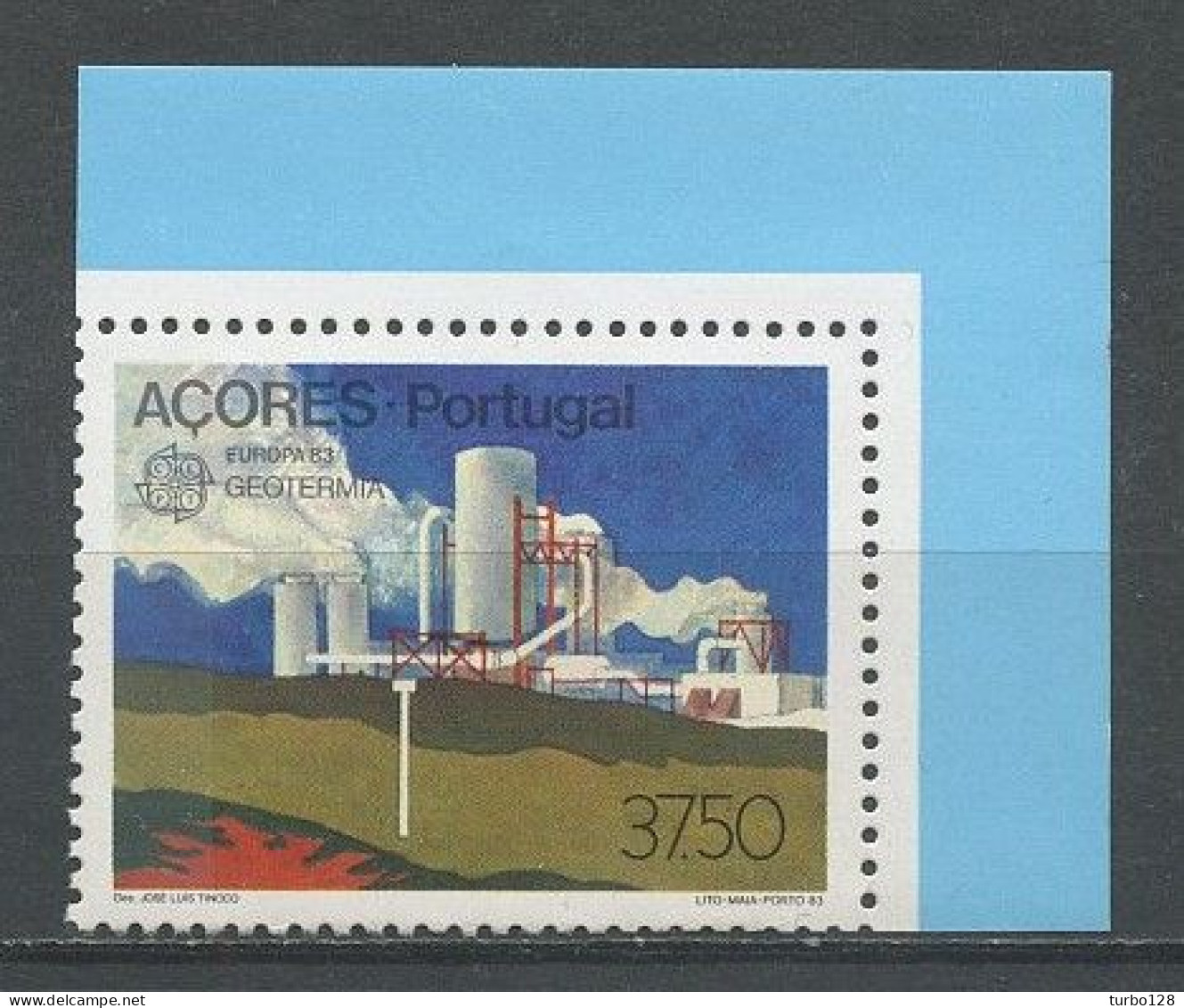 ACORES 1983  N° 345 ** Neuf MNH Superbe C 2.75 € Génie Humain Exploitation De L"énergie Géothermique - Açores