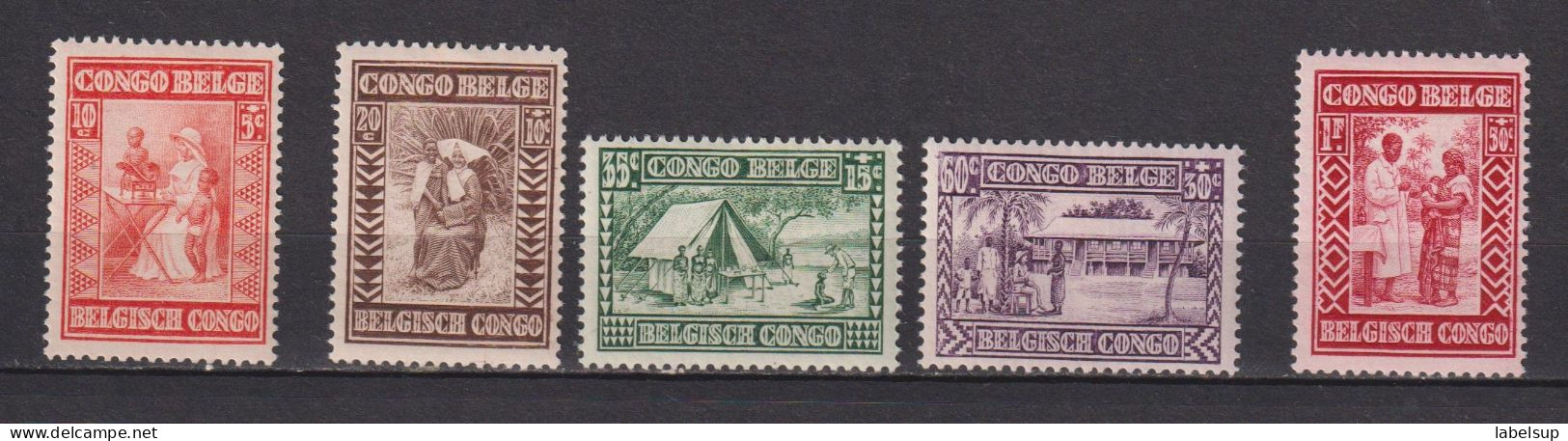 Lot De Timbres Neufs* Du Congo Belge 1930 N° 150 à 154 MH - Nuovi