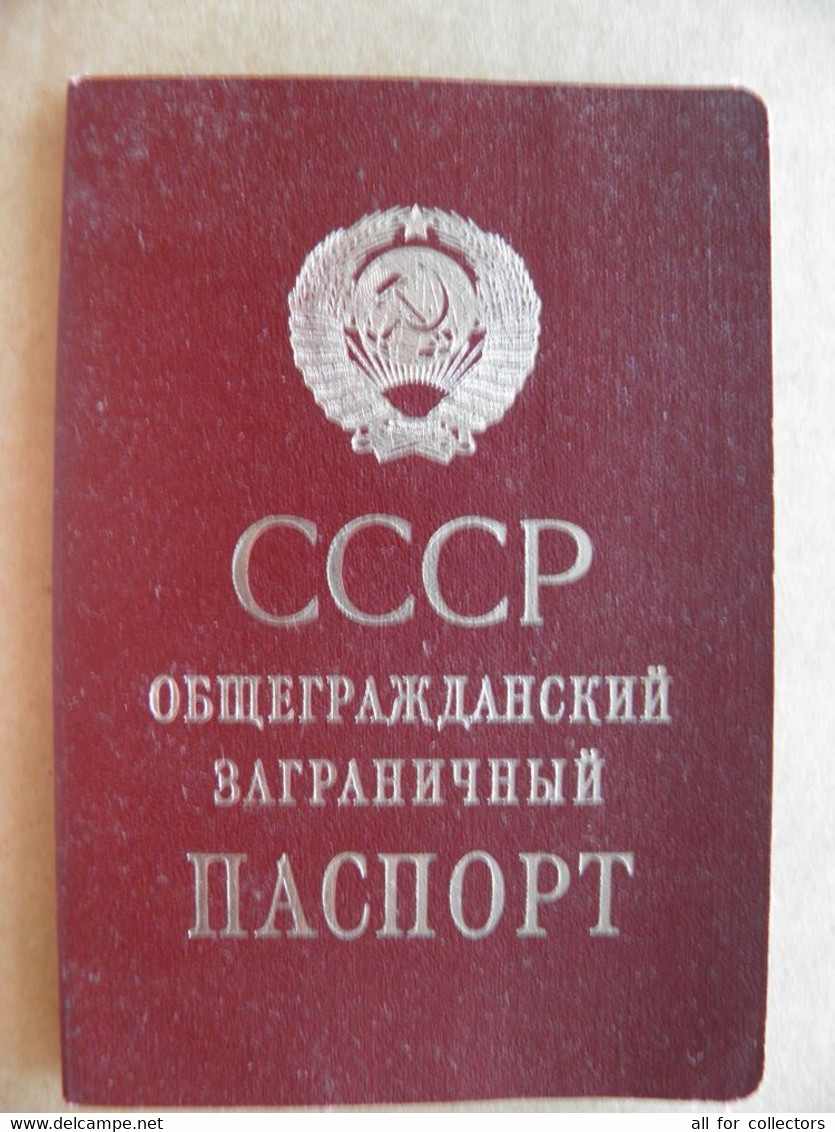 General Foreign Passport Ussr Lithuania 1988 Woman Many Cancels - Documenti Storici