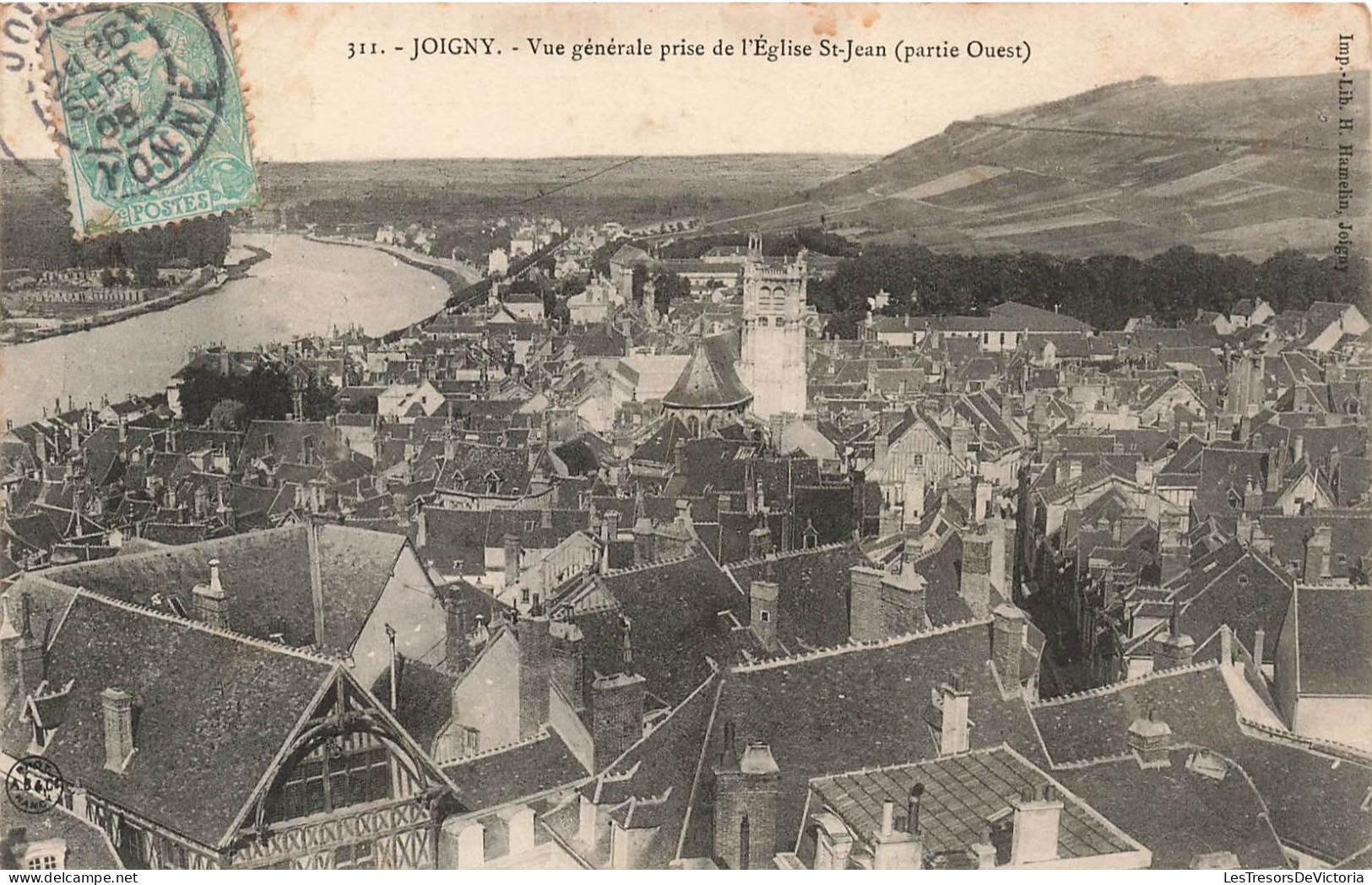 FRANCE - Joigny - Vue Générale De La Ville Prise De L'église Saint Jean (partie Ouest) - Carte Postale Ancienne - Joigny