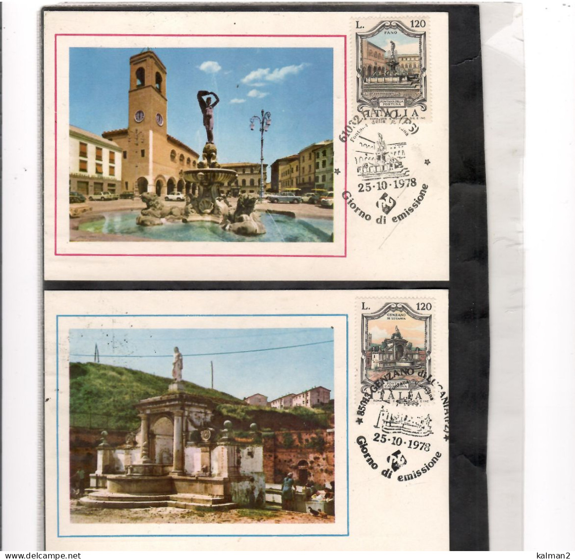 TEM20143  -  CARD  FDC " FONTANE D'ITALIA   6°  SERIE " - Sonstige & Ohne Zuordnung