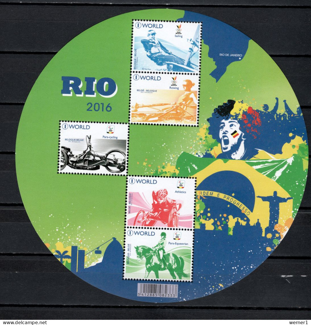 Belgium 2016 Olympic Games Rio De Janeiro S/s MNH - Estate 2016: Rio De Janeiro