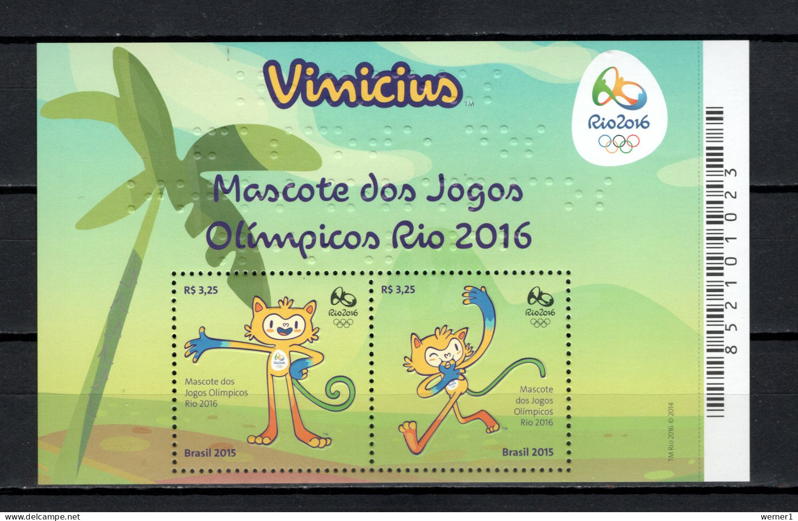 Brazil 2015 Olympic Games Rio De Janeiro S/s MNH - Summer 2016: Rio De Janeiro