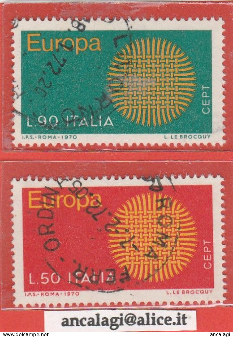 USATI ITALIA 1970 - Ref.0256C "EUROPA UNITA" Serie Di 2 Val. - - 1961-70: Oblitérés